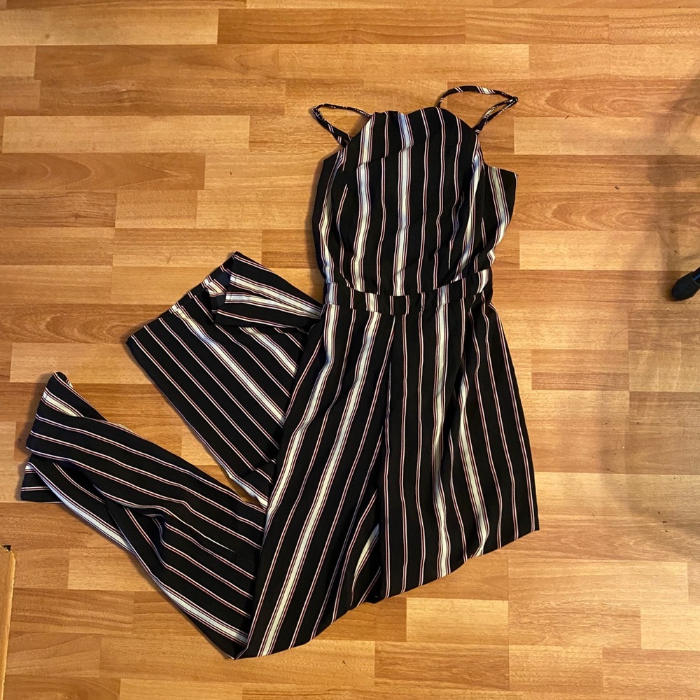 Long Striped Jumpsuit